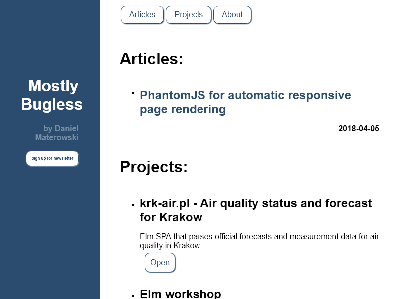 Initial rendering of a webpage