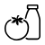 Vegetable and a bottle