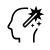 Drawing of head with a magic wand