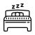 Bed with a sleeping man